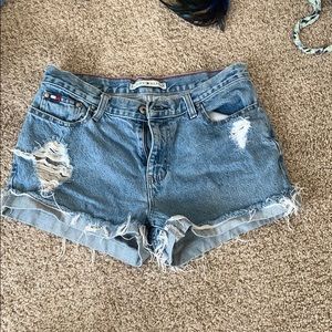 Distressed Tommy Hilfiger Denim Shorts